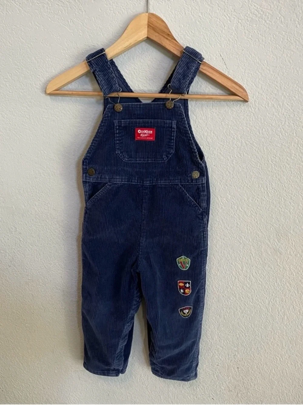 Vintage OshKosh B’gosh Blue Corduroy Overalls 4T